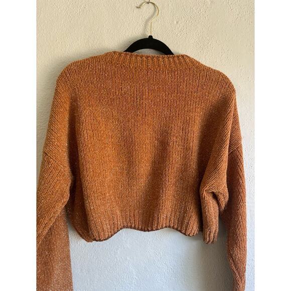 Anthropologie English Factory  Woman Cropped Knit Metallic Sweater , Siz… - Picture 10 of 10